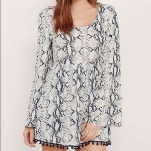tobi snakeskin print dress